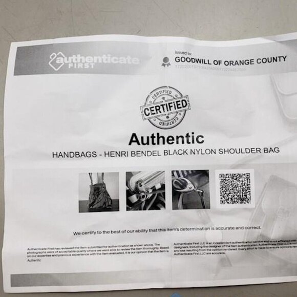 Henri Bendel Black Tote Bag with Gold Accents - Picture 9 of 17